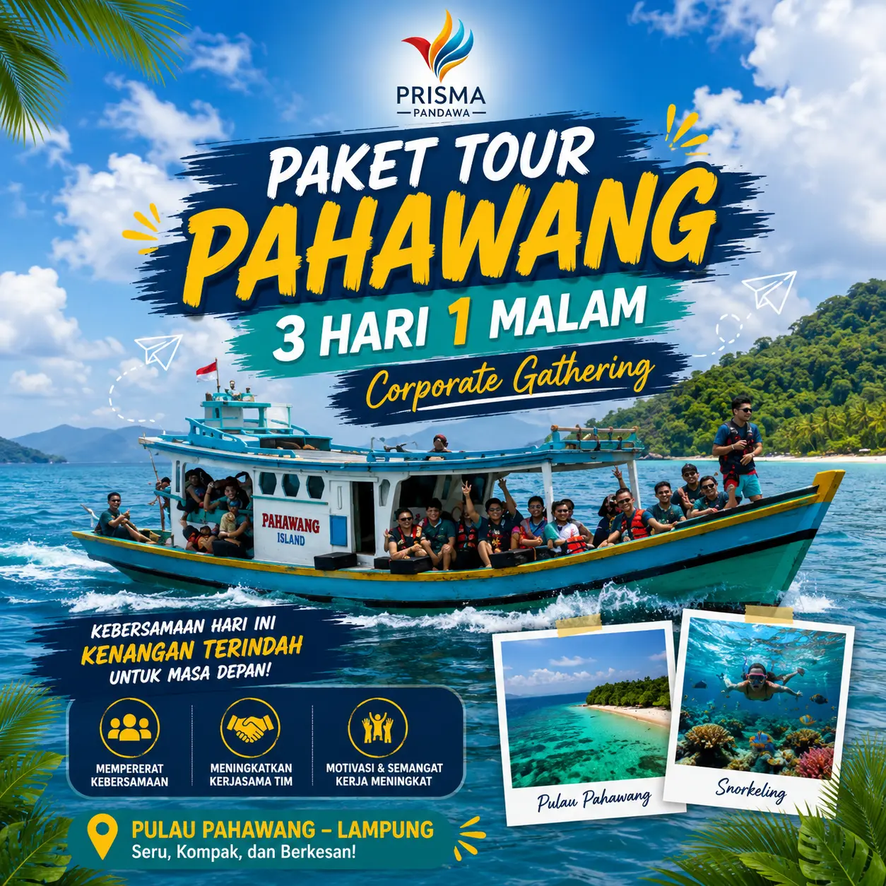 Paket tour pahawang 3 hari 1 malam