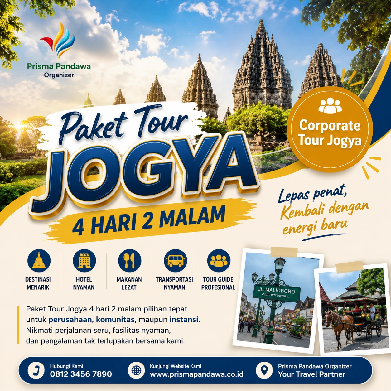 Paket Tour Jogya 4 hari 2 malam